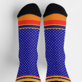 Blue Polka Dots + Streifen Socken (Oben)