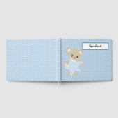 BLUE POLKA DOTS & TAN TEDDY BEAR MIT BLAUE STAR GÄSTEBUCH (Voll)