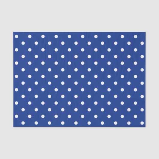 Blue Polka Dots Tissue Paper Seidenpapier (Vorderseite)