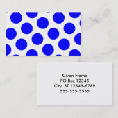 Blue Polka Dots Visitenkarte (Vorne/Hinten)