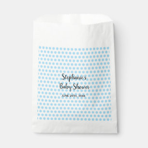 Blue Polka Dots White Baby Shower Boys Girls Niedl Geschenktütchen