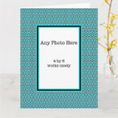 Blue Polka macht Ihr Foto Karte (Gelbe Blume)