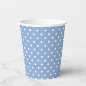 Blue Polkadot Baby Shower Pappbecher (Vorderseite)