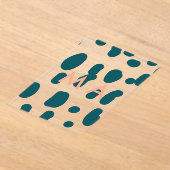 Blue polkadot orange pastel monogram man letter pa acryleinladungen (Ablage )