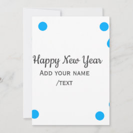 Blue polkadots happy new year add name messasimple feiertagskarte