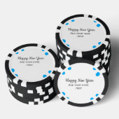 Blue polkadots happy new year add name messasimple pokerchips (Stapel)