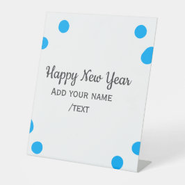 Blue polkadots happy new year add name messasimple sockelschild