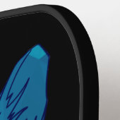 Blue Poly Wolf Head Pickleball Schläger (Linke Seite)