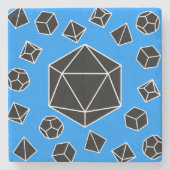 Blue Polyhedral Dice Untersetzer (Vorderseite)