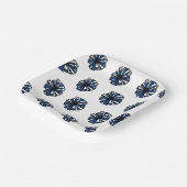 Blue Pom Paper Plate Pappteller (Gewinkelt)