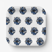 Blue Pom Paper Plate Pappteller (Vorderseite)