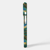 Blue Pomegranate Imitate Majolica Tile iPhone Case (Rückseite / Links)