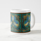 Blue Pomegranate Majolica Jumbo-Tasse (Vorderseite Rechts)