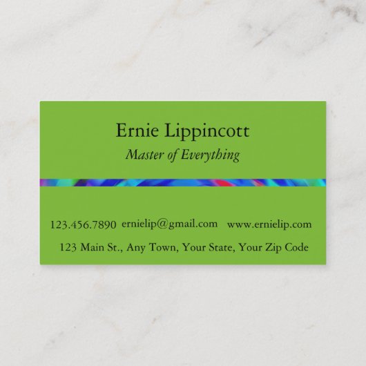 Blue Pond Ripple Visitenkarte (Rückseite)