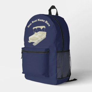 Blue Pontoon Boot mit Namen Bedruckter Rucksack