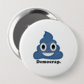 Blue Poo Democrap - Button (Vorne & Hinten)