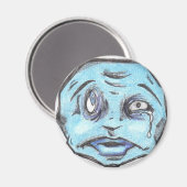 Blue POO HEAD-Magnet Magnet (Vorderseite/Rückseite)