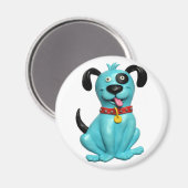 Blue Pooch Magnet (Vorderseite/Rückseite)