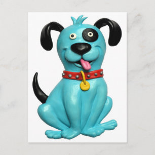 Blue Pooch Postkarte