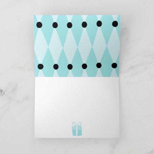 Blue Poodle Karte (Innenseite)