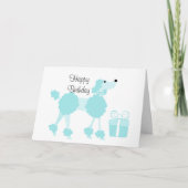 Blue Poodle Karte (Vorderseite)
