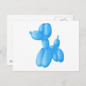 Blue Poodle Postkarte (Vorne/Hinten)