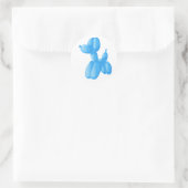 Blue Poodle Runder Aufkleber (Tasche)