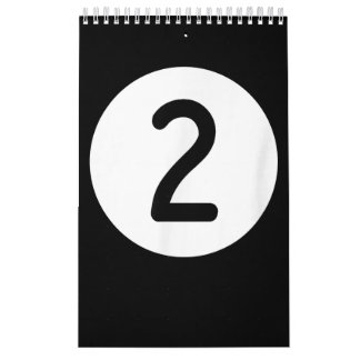Blue Pool Ball Nummer zwei Billard Snooker Kalender