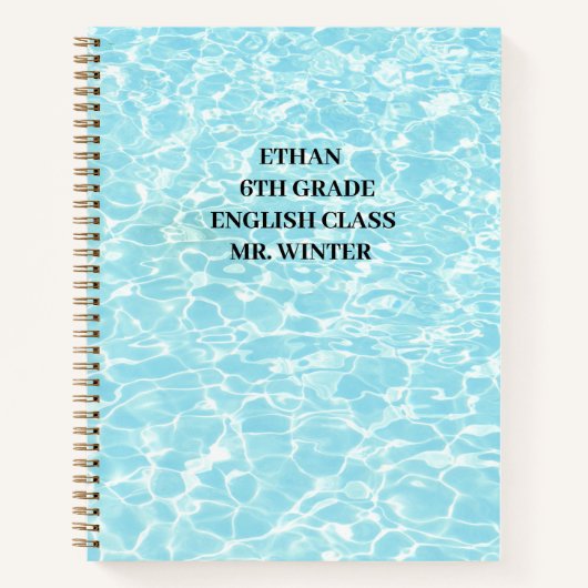 Blue Pool Class Notizblock (Vorderseite)
