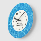 Blue Pool Clock - Wasserwall Uhr (Winkel)