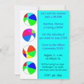 Blue Pool Party Einladung (Vorderseite)