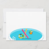 Blue Pool Party Geburtstag Einladung (Rückseite)