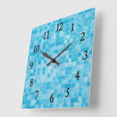 Blue Pool Wall Uhr (Winkel)