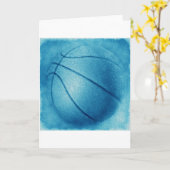 Blue Pop Art Basketball Karte (Gelbe Blume)