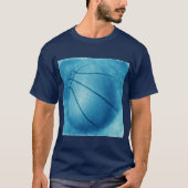 Blue Pop Art Basketball T-Shirt (Vorderseite)