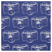 Blue Pop Art Camera Stoff (Muster)