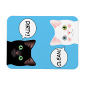 Blue Pop Art Cat Dirty Clean Geschirrspülmaschine Magnet (Horizontal)