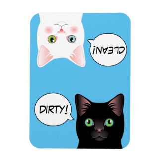 Blue Pop Art Cat Dirty Clean Geschirrspülmaschine  Magnet