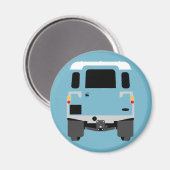 Blue Pop art Classic MK3 Land Rover Magnet (Vorderseite/Rückseite)