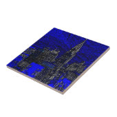 Blue Pop Art New York City Fliese (Seite)