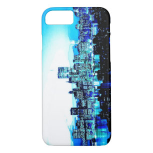 Blue Pop Art New York City iPhone 7 Fall Case-Mate iPhone Hülle