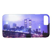 Blue Pop Art New York City iPhone 7 Fall Case-Mate iPhone Hülle (Rückseite (Horizontal))