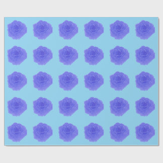 Blue Pop Art Rose Geschenkpapier