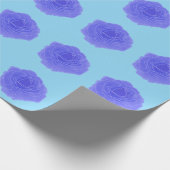 Blue Pop Art Rose Geschenkpapier (Ecke)
