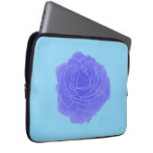 Blue Pop Art Rose Laptopschutzhülle (Vorne Rechts)