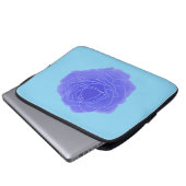 Blue Pop Art Rose Laptopschutzhülle (Vorne Knopf)