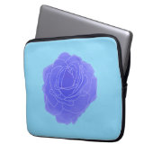 Blue Pop Art Rose Laptopschutzhülle (Vorderseite Links)