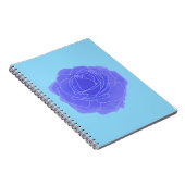 Blue Pop Art Rose Notizblock (Rechte Seite)
