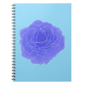 Blue Pop Art Rose Notizblock