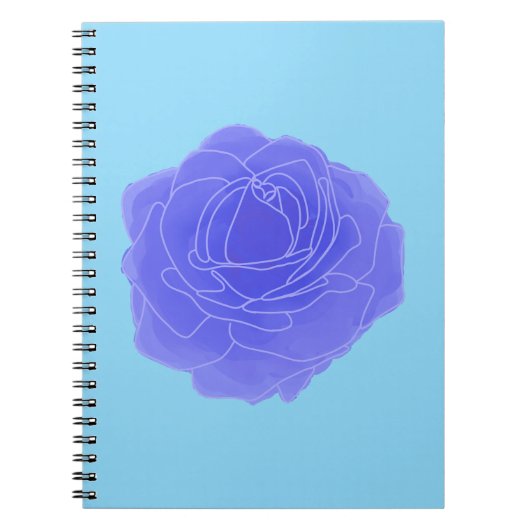 Blue Pop Art Rose Notizblock (Vorderseite)